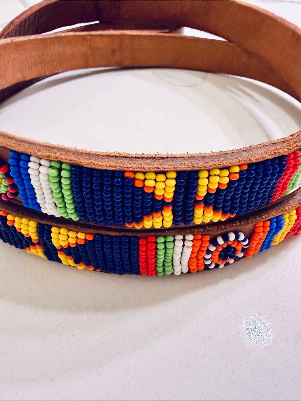 MiniRosa Beaded Leash made in Kenya — Multicolor